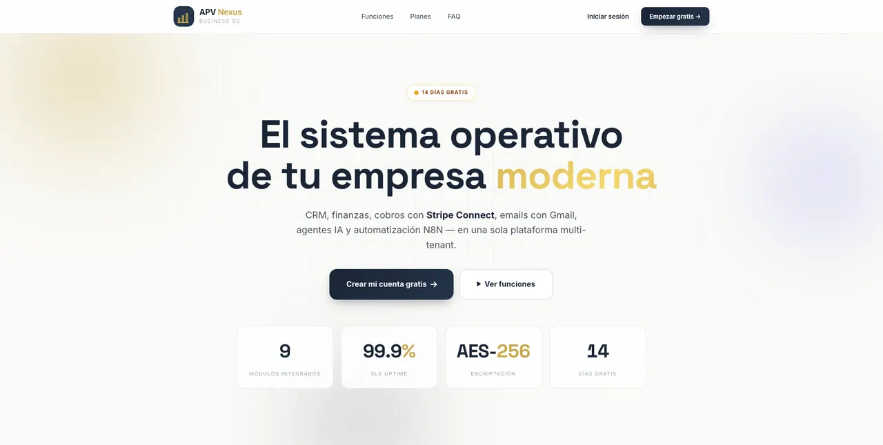 APV Nexus · Business OS — SaaS empresarial desarrollado por AGIL